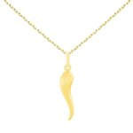 Collier - pendentif or jaune corne dabondance - cha�ne dor�e offerte