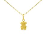 Collier - pendentif ourson or jaune - chaine dorée offerte - enfant - latelier dazur Collier - pendentif ourson or jaune - chaine dorée offerte - enfant - latelier dazur