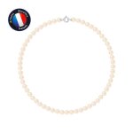 Collier - perlinea - perle de culture deau douce aaa + - 6 - 7 mm - or blanc - femme