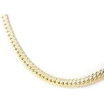Collier plaqu - or maille anglaise diamante