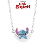 Collier stitch en argent lune disney + montre lcd stitch offerte Collier stitch en argent lune disney + montre lcd stitch offerte