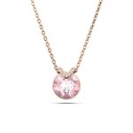 Collier - swarovski - bella v rose - cristal rond - m�tal rhodi� - femme