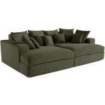 Collins - canap droit 4 places avec double mridienne - assise profonde - velours ctel grosses ctes ...
