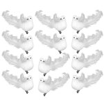 Colombe blanche simulée avec plumes décoration de table décoration artisanale de noël avec clip en bas ... Colombe blanche simulée avec plumes décoration de table décoration artisanale de noël avec clip en bas ...