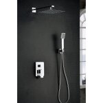 Colonne de douche encastr�e avec robinet unique mod�le dublin couleur gris finition chrome