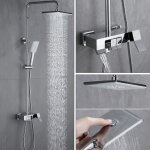 Colonne de douche - ensemble de douche - avec 10 douche de t�te et douchette - 4 fonctions - commutation ...