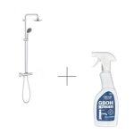 Colonne de douche grohe vitalio start system 160 avec nettoyant robinetterie grohe grohclean