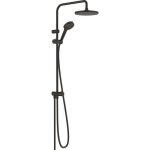 Colonne de douche ou bain douche sans mitigeur hansgrohe vernis blend 200 noir mat