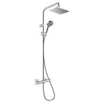Colonne de douche hansgrohe vernis shape 230 1jet ecosmart 9l - min avec mitigeur thermostatique - chrome ...