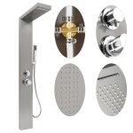 Colonne de douche hydromassage mengda en acier inox 304 avec 4 modes deau Colonne de douche hydromassage mengda en acier inox 304 avec 4 modes deau