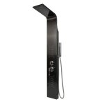 Colonne de douche hydromassante huole en acier inoxydable avec douchette noir h140cm