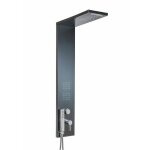 Colonne de douche hydromassante - idralite - mod�le trend - aluminium mat - 4 jets - mitigeur thermostatique ...