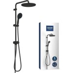 Colonne de douche avec inverseur manuel - economie deau - grohe vitalio start system 250 - noir mat - ...