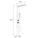 Colonne de douche massante - ohmg - angle droit - miroir argent