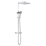 Colonne de douche oceanic - mitigeur thermostatique corps froid - pomme haute carre 30x30 cm - chrome ...