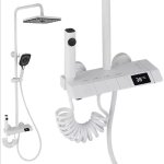 Colonne de douche - prumya - mitigeur thermostatique - 4 sorties deau - ecran led Colonne de douche - prumya - mitigeur thermostatique - 4 sorties deau - ecran led