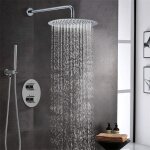 Colonne de douche thermostatique 38? colonne douche encastrable grande douche de t�te kit douche corps ...