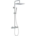 Colonne de douche thermostatique jacob delafon brigitte - pomme xxl 28cm - douchette 2 jets - chrome