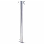 Colonne � eau de jardin - vidaxl - acier inoxydable - base stable - crochet pratique - polyvalente