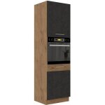 Colonne four cuisine rock - mlamin dcor chne lancelot et gris matera - 2 portes + 4 tagres - l60 ...