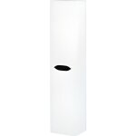 Colonne meuble salle de bain en mlamine laqu blanc brillant - longueur 30 x profondeur 27 x hauteur ...