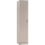 Colonne de rangement - 1 porte - mlamine - dcor chne - h180 x l372 x p37 cm