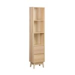 Colonne de rangement dcor bois 3 tagres 2 tiroirs linear