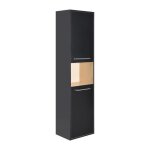 Colonne de salle de bain noir  suspendre 165cm nika