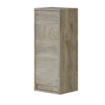 Colonne salle de bain suspendue 1 porte coloris alaska chne nordic - longueur 30 cm x hauteur 74 cm ...