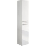 Colonne salle de bain suspendue avec 2 portes coloris blanc laqu - 150 x 30 x 25 cm