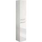 Colonne salle de bain suspendue avec 2 portes coloris blanc laqu - 150 x 30 x 25 cm