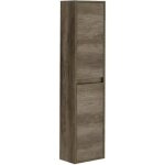 Colonne salle de bain suspendue avec 2 portes coloris nordik - 140 x 30 x 26 cm