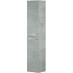 Colonne salle de bain suspendue avec 2 portes dcor bton - 150 x 30 x 25 cm