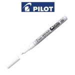 Marqueur permanent - pilot - super color - pointe extra fine - couleur blanc - indlbile