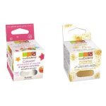 Colorant alimentaire naturel en poudre blanc + paillettes dores