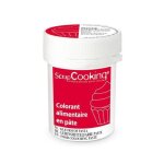 Colorant alimentaire en pte 20 g - rouge coquelicot
