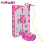 Microphone karaok� - pimpimsky - jouet chantant - rose / bleu - durable - �ducatif
