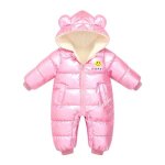 Combinaison bébé doudoune velours neige à capuche - ecelen - 2022 hiver - rose - chaud et confortable ... Combinaison bébé doudoune velours neige à capuche - ecelen - 2022 hiver - rose - chaud et confortable ...