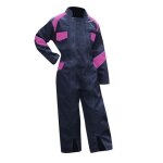 Combinaison pour enfants lma 403500 fleur 4 ans bicolore bleu fonc / rose double fermeture