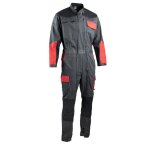 Combinaison - lma - ssame - double zip - gris / noir / rouge - taille 1 - renfort genoux