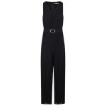 Combinaison - morgan - bleu marine - coupe pliss�e - col v - femme