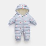 Combinaison de neige bb  capuche - bleu clair - 0 - 24 mois