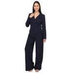 Combinaison - non spcifi - style costume - bleu marine - poches latrales - col  revers