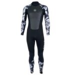 Combinaison de plonge - aqualung - hydroflex - 3 mm - manches longues - noir - blanc