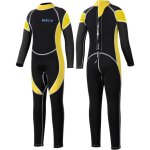 Combinaison de plonge en noprne de 2. 5mm avec fermeture clair dans le dos pour garon et fille black ...
