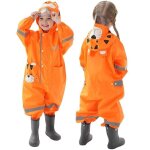 Combinaison de pluie garon filles - bande rtro - rflchissante - impermable  capuche enfant - cape ...