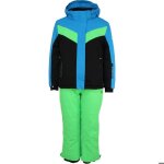 Combinaison de ski enfant peak mountain eflight - bleu / vert - 4 ans