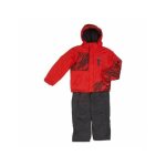 Combinaison de ski enfant peak mountain eslalob - rouge / carbone - 16 ans - ski - homme