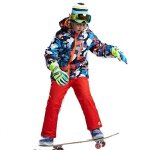 Combinaison de ski garon garder au chaud en plein air chapeau dtachable paississant anti - vent costume ...