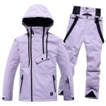 Combinaison de ski - marque inconnue - femme / homme - violet - impermable - coupe - vent - chaude